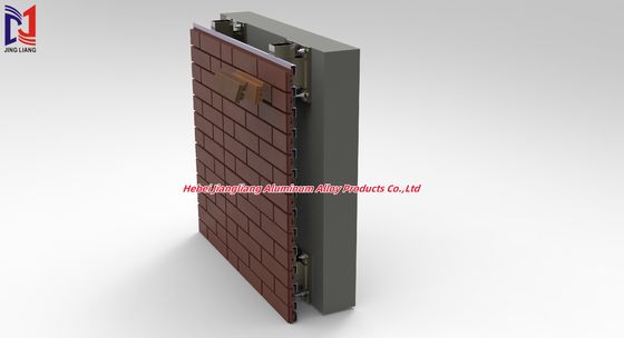 chất lượng  Silver / Black Terracotta Brick Wall Support System Aluminum Construction nhà máy sản xuất