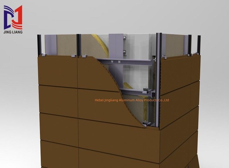 Hệ thống hỗ trợ mặt tiền thông gió bằng vòng kẹp tùy chỉnh cho cả tấm terracotta 20mm và tấm terracotta 30mm