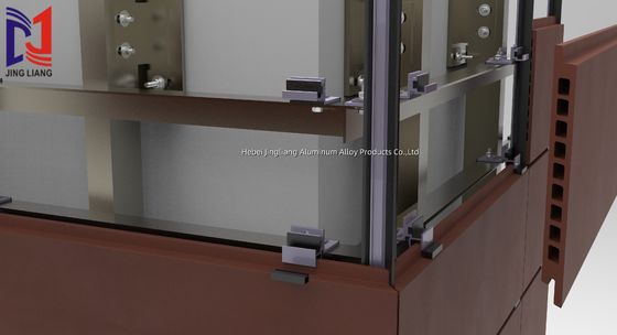 Hệ thống hỗ trợ mặt tiền thông gió Terracotta cho bảng điều khiển 30mm với cấu trúc hiệu suất cao